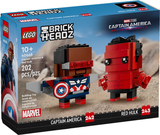 LEGO BrickHeadz: Marvel 40668 Captain America & Red Hulk