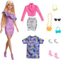 Barbie Doll and Party Fashions, Blonde with Pink Dress with Metallic Accents